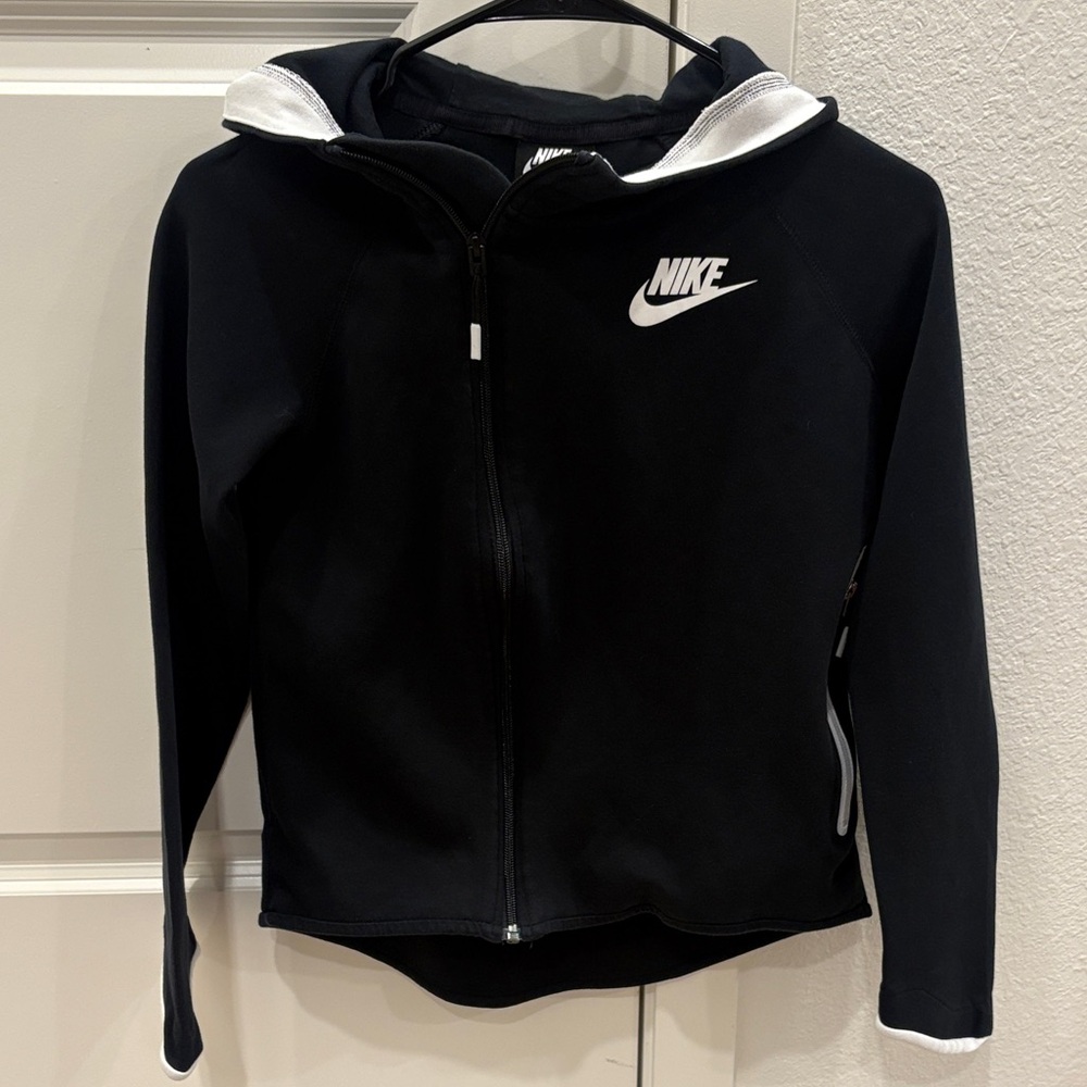 Nike Black and White Full-Zip Jacket